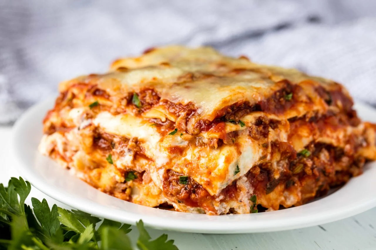 Lasagna with meat sauce