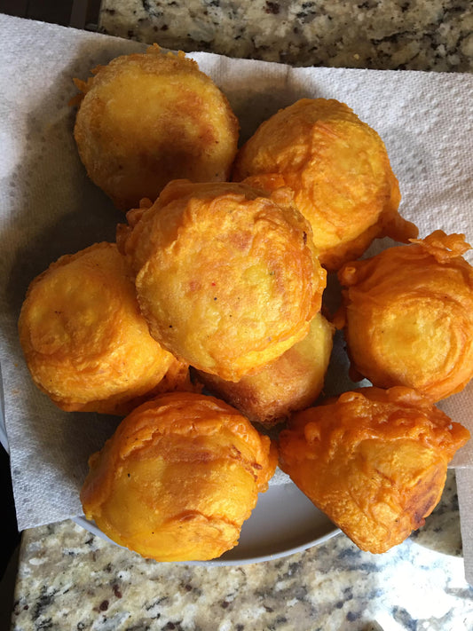 Rellenos de papa (Beef stuffed potato balls) (Sold by the dozen only)