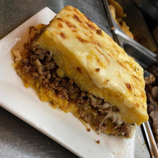 Pastelon (Sweet plantain lasagna)